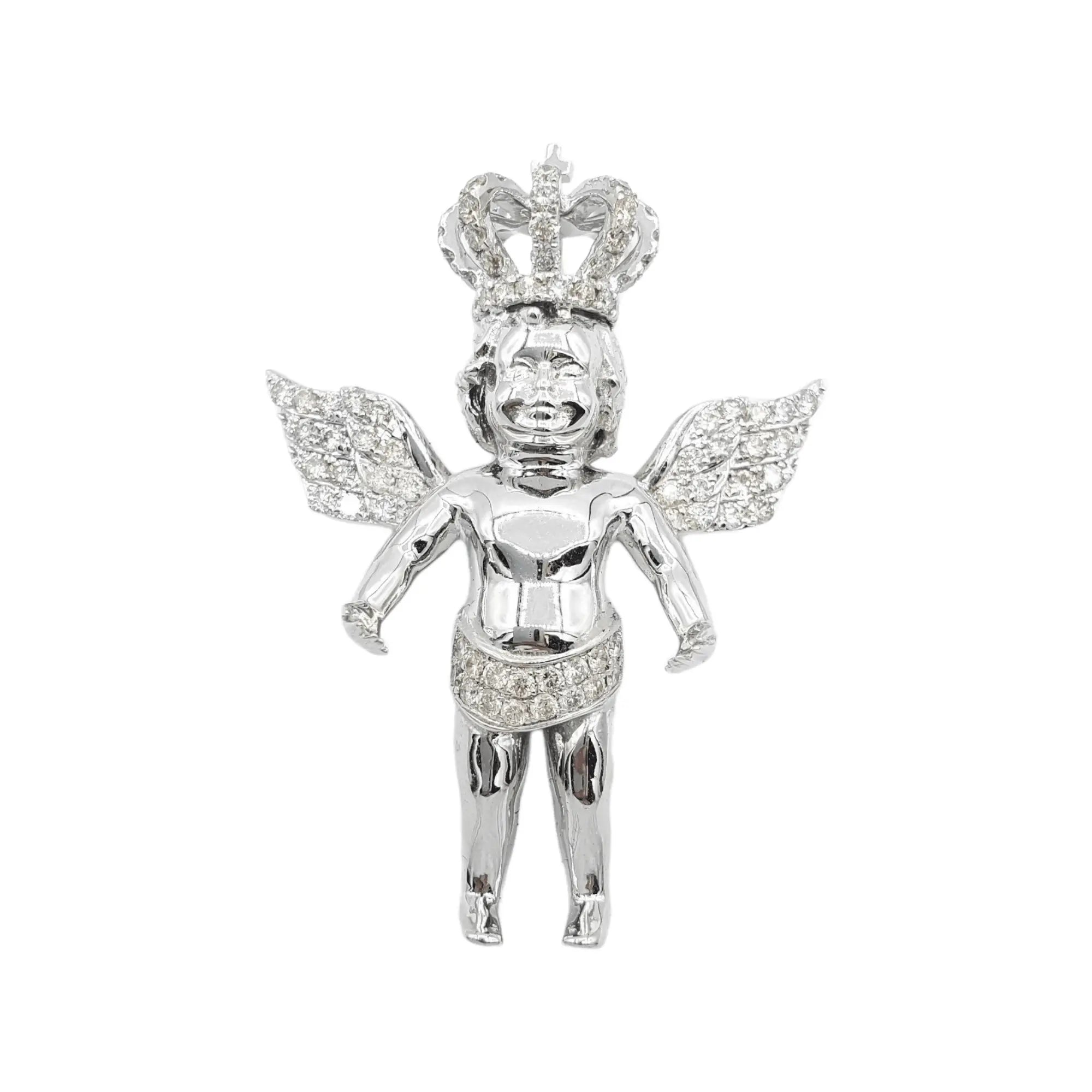 14k Diamond Baby Angel With 1.75 Carats Of Diamonds #11415 - Fantastic Jewelry NYC LLC