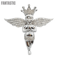 Colgante de bebé ángel en oro de 14k con 2,30 quilates de diamantes #20562
