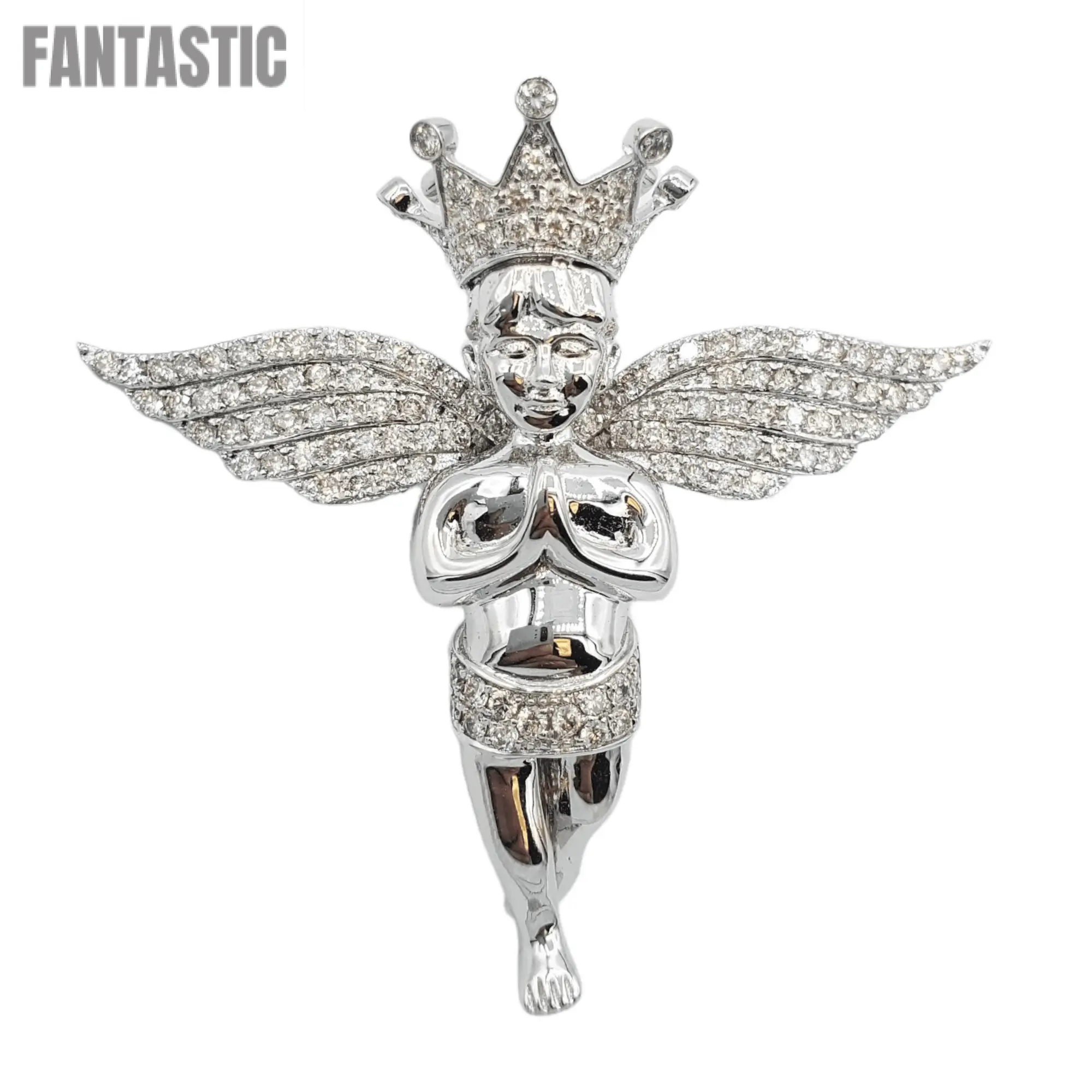 14k Diamond Baby Angel With 2.30 Carats Of Diamonds #20562 - Fantastic Jewelry NYC LLC