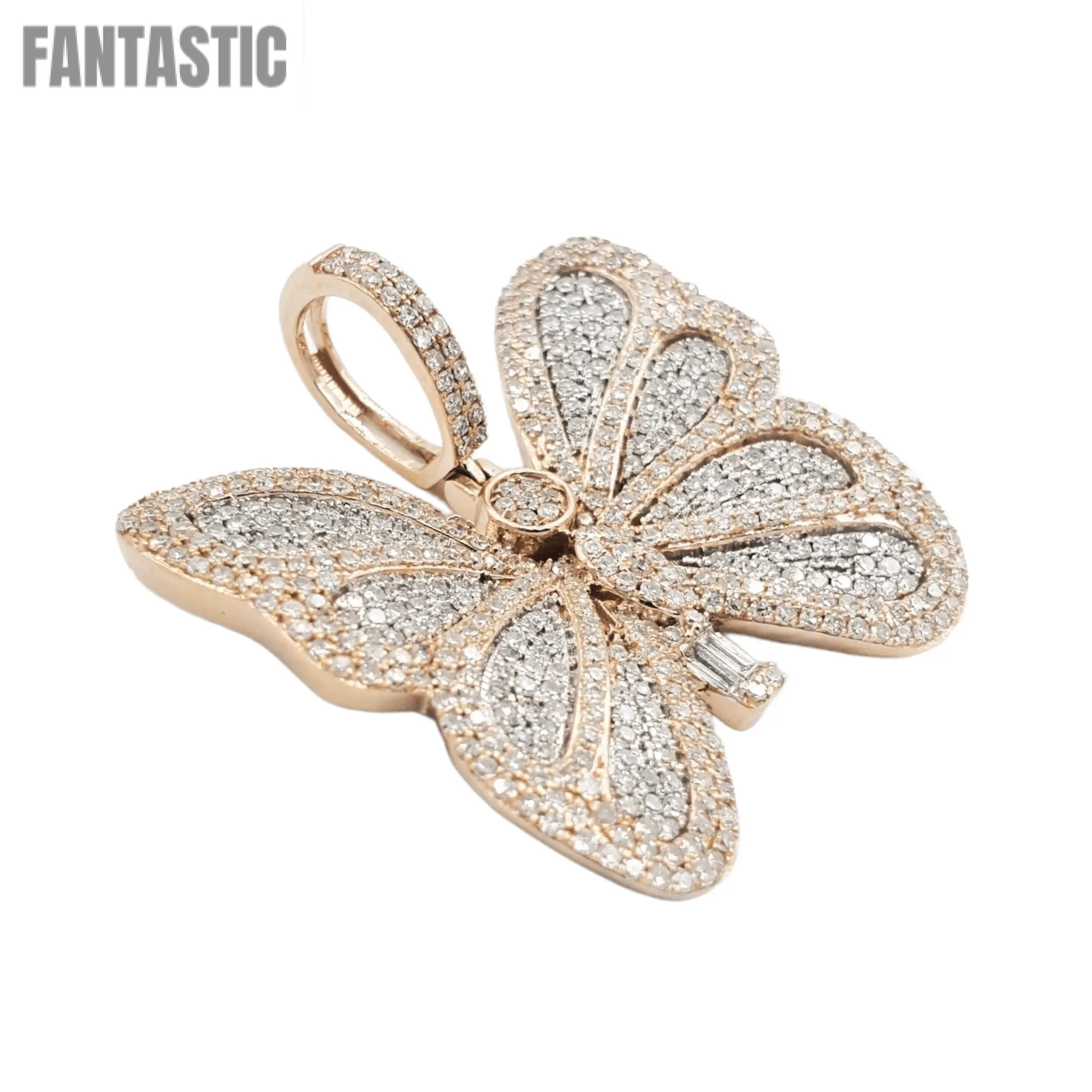 14k Diamond Butterfly With 2.55 Carats Of Diamonds #24070 - Fantastic Jewelry NYC LLC