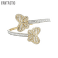Pulsera de oro de 14k con diseño de mariposa #25160