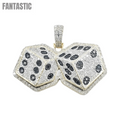 Dados de oro blanco de 14k con 1,67 quilates de diamantes #22950
