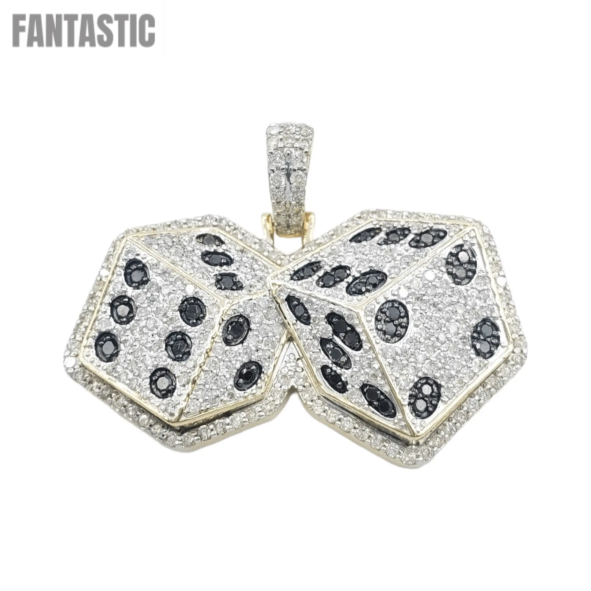 14k Diamond Dice With 1.67 Carats Of Diamonds #22950 - Fantastic Jewelry NYC LLC