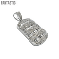 Placa de Identificación para Perro de Oro de 14k con 3.86 Quilates de Diamantes #24336