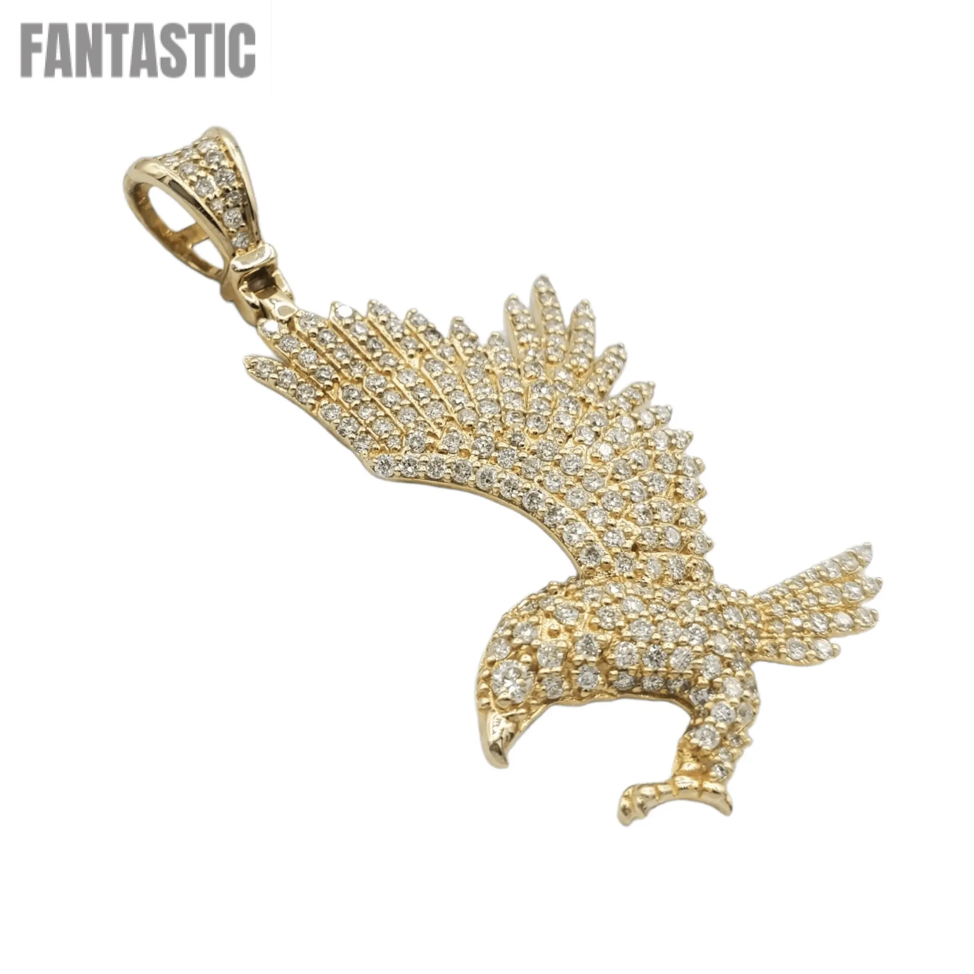 14k Diamond Eagle With 1.75 Carats Of Diamonds #13817 - Fantastic Jewelry NYC LLC