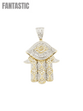 Hamsa de diamante de 14k con 2.30 quilates de diamantes #22802