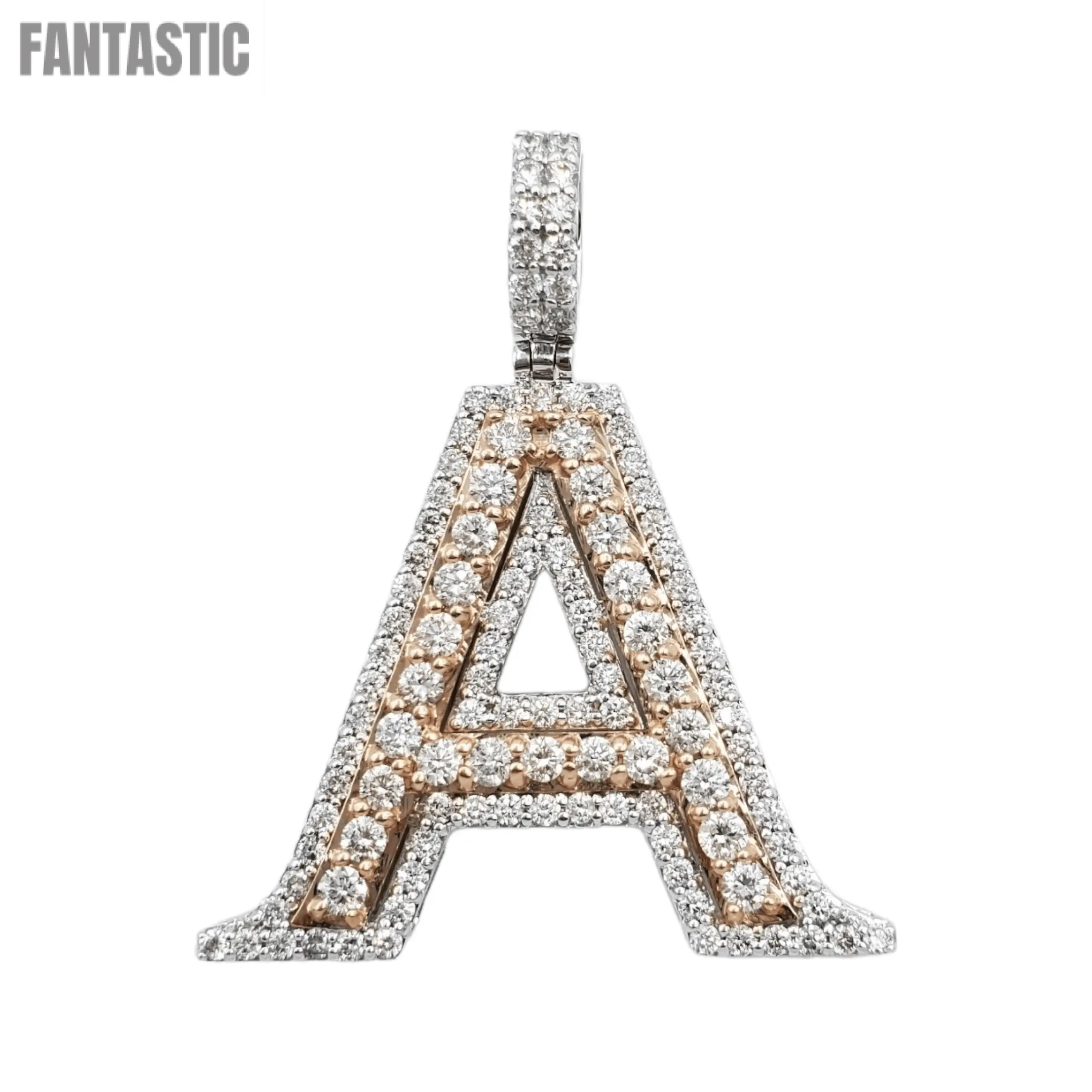 14k Diamond Initial Pendant - Fantastic Jewelry NYC LLC