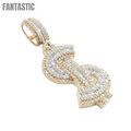 Señal de dólar ($) de diamante de 14k con 3,73 quilates de diamantes #25145
