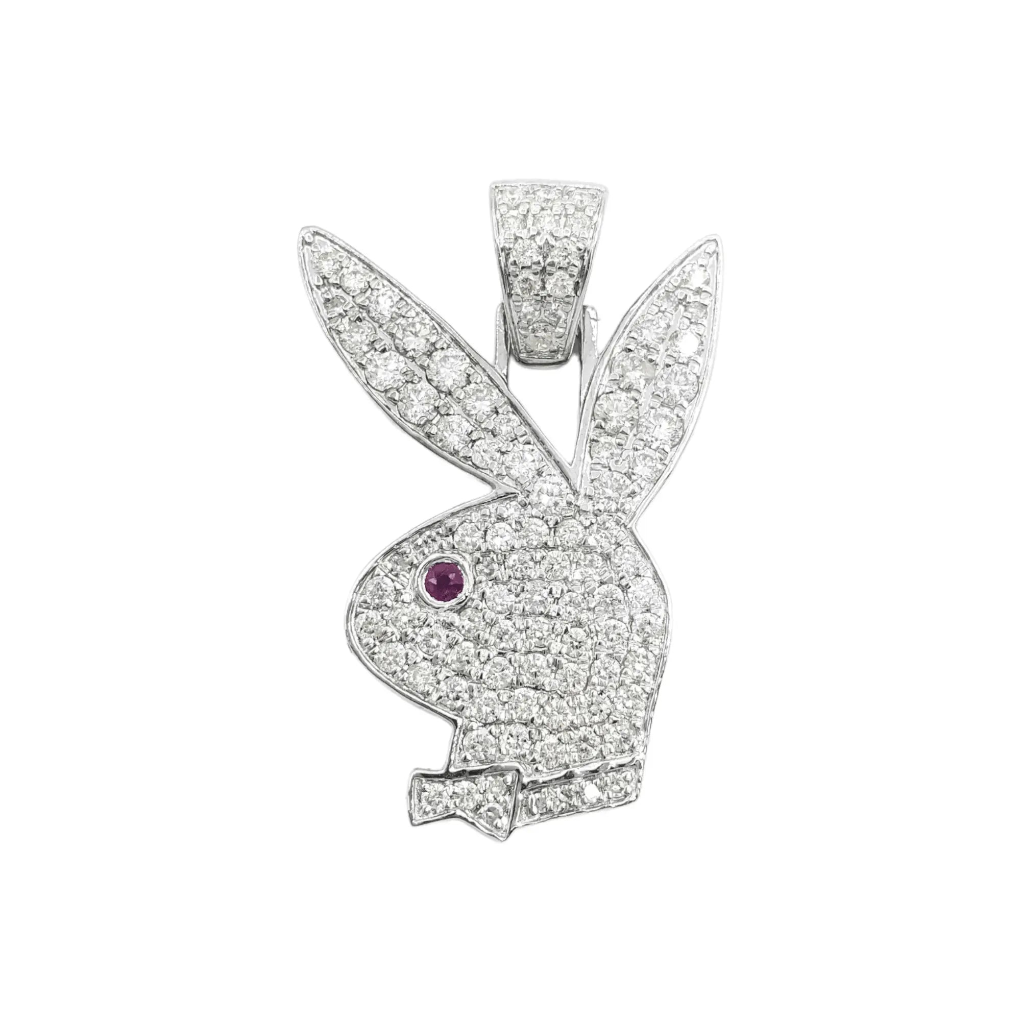 14k Diamond Rabbit Pendant With 1.89 Carats Of Diamonds #23518 - Fantastic Jewelry NYC LLC