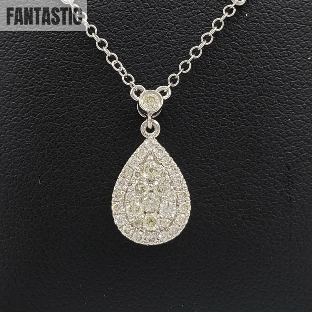 14k Diamond Tear Drop  #27255 - Fantastic Jewelry NYC LLC