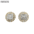 Pendientes de Oro de 14k con Diamantes Baguette #16523