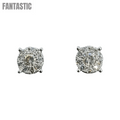 Pendientes de Diamantes de Oro 14k #10331