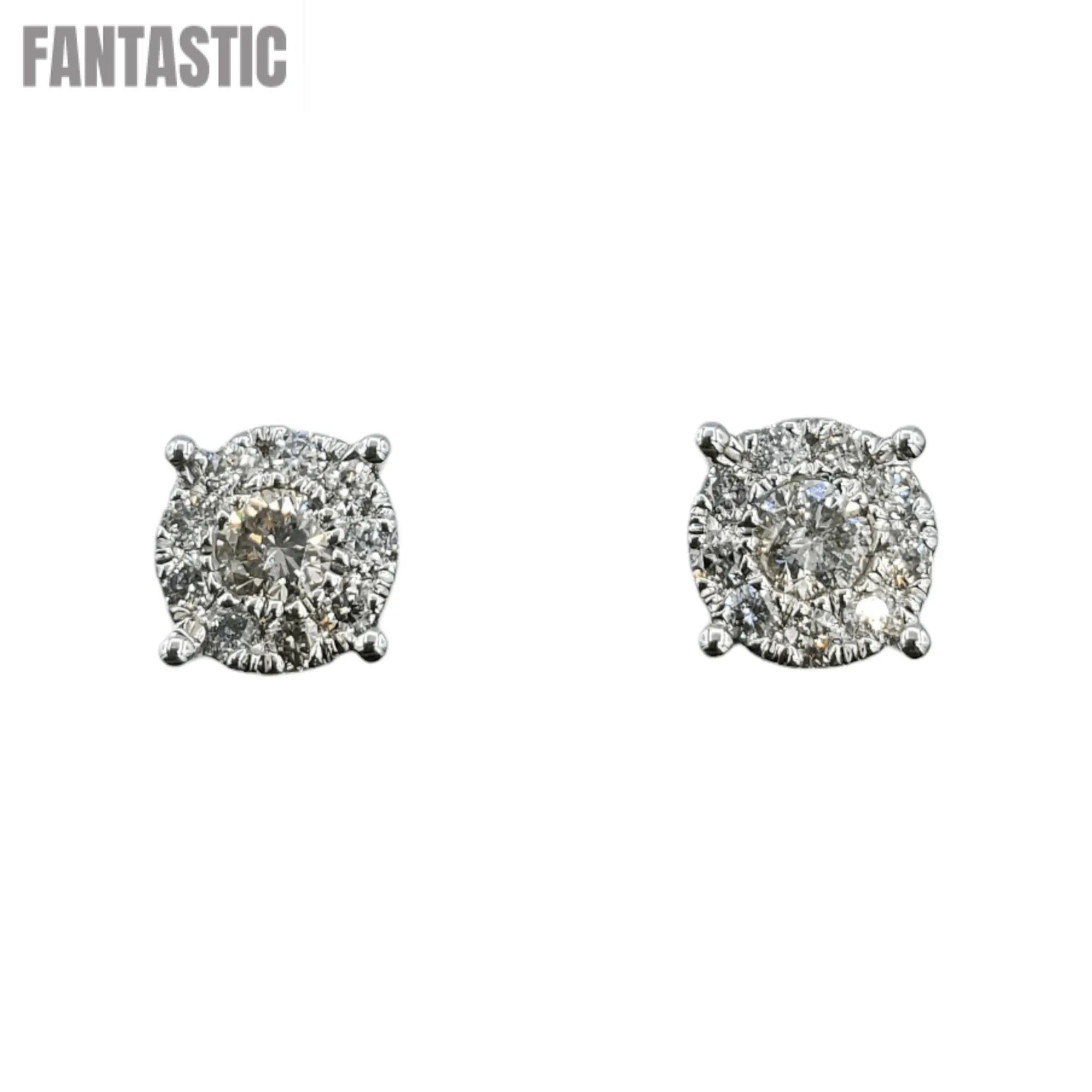 14k Gold Diamond Earrings #10331 - Fantastic Jewelry NYC LLC
