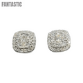 Pendientes de diamante de oro de 14k #14616