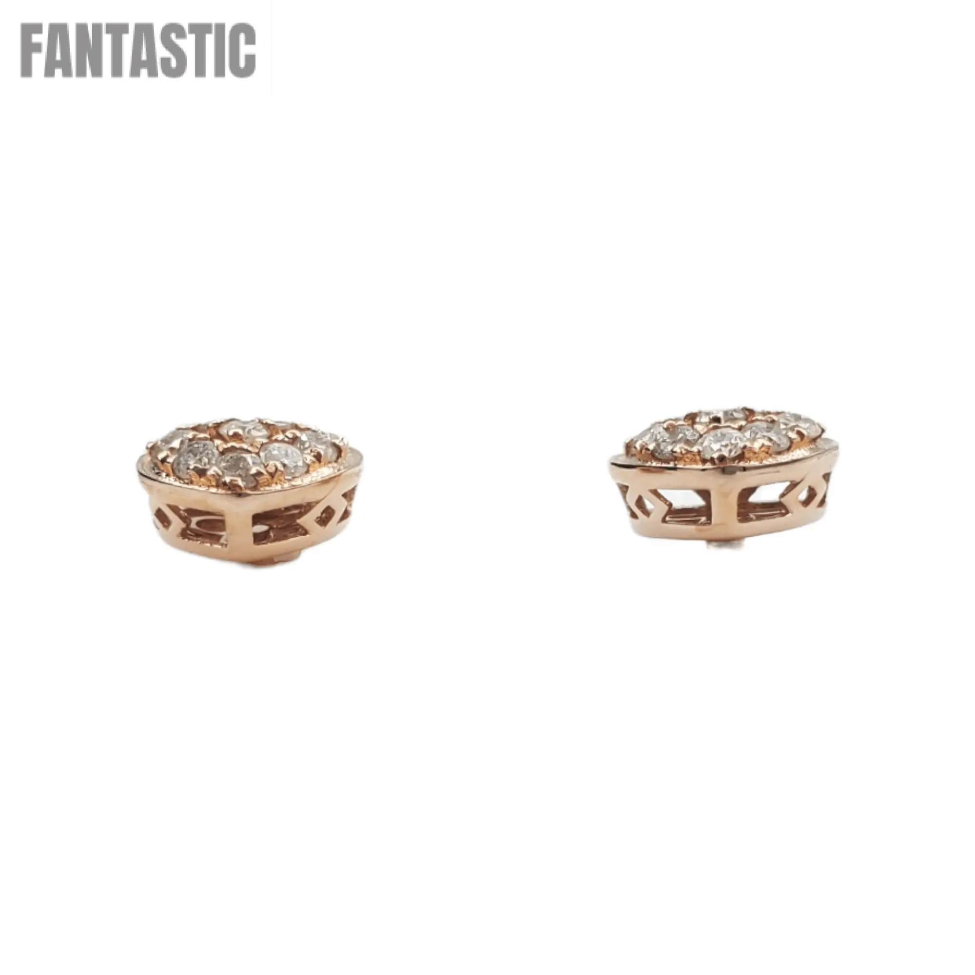 14k Gold Diamond Heart Earrings #23132 - Fantastic Jewelry NYC LLC