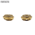 Pendientes Circulares de Diamantes en Oro Amarillo de 14k #10550