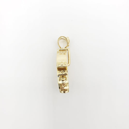 14K Gold- Money Roll Pendant