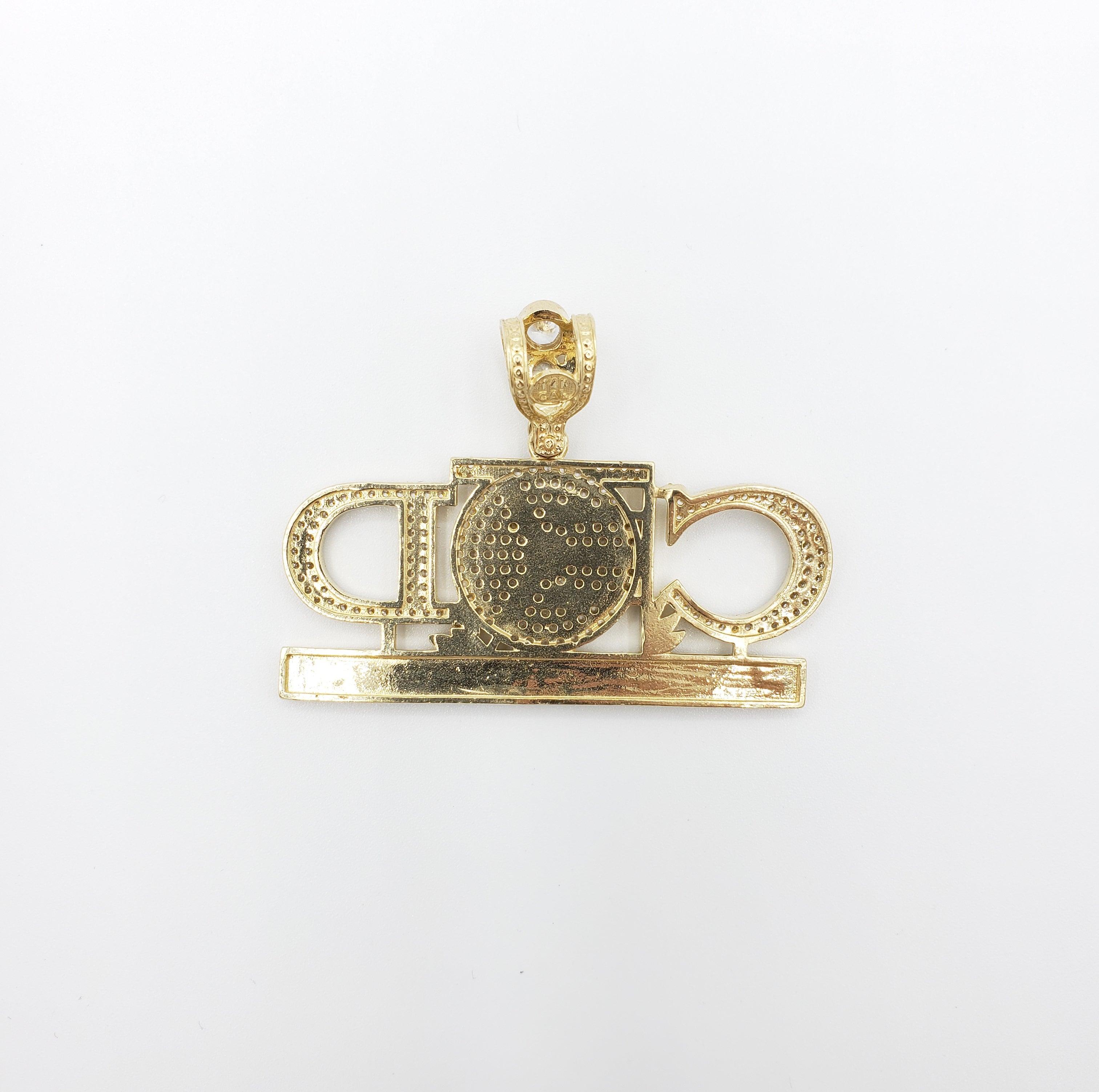 14K Gold- "CASHED OUT DAILY" Pendant Fantastic Jewelry NYC