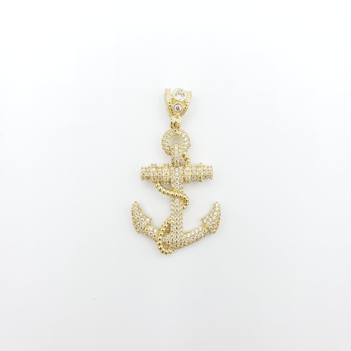 14K Gold- Anchor Pendant