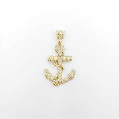 14K Gold- Anchor Pendant