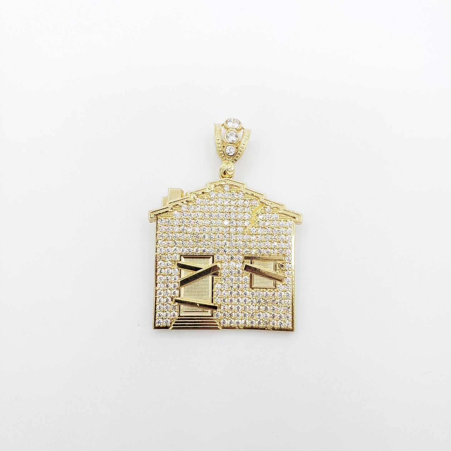 14K Gold- Trap House Pendant Fantastic Jewelry NYC