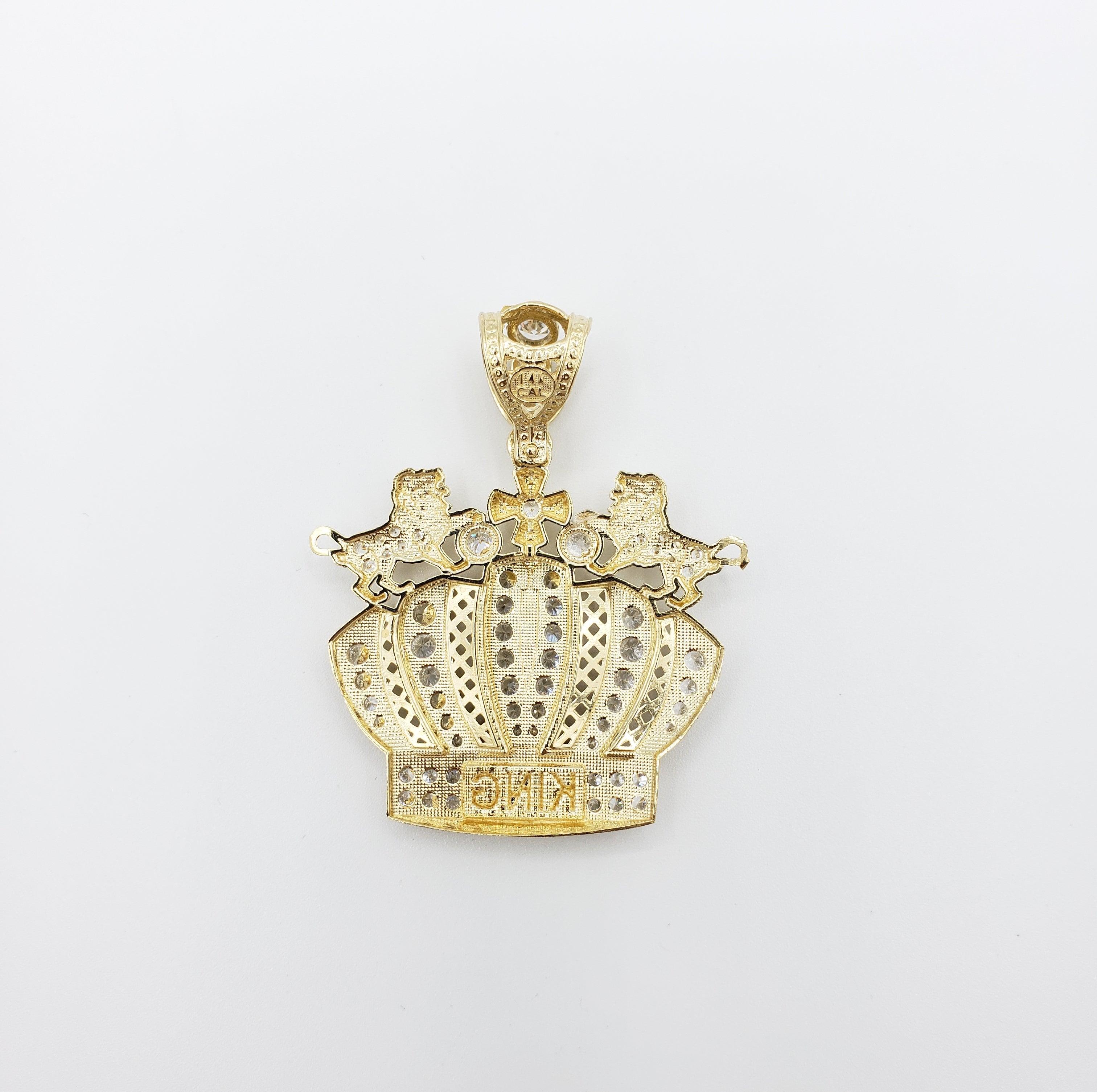 14K Gold- Lion "King" Crown Fantastic Jewelry NYC