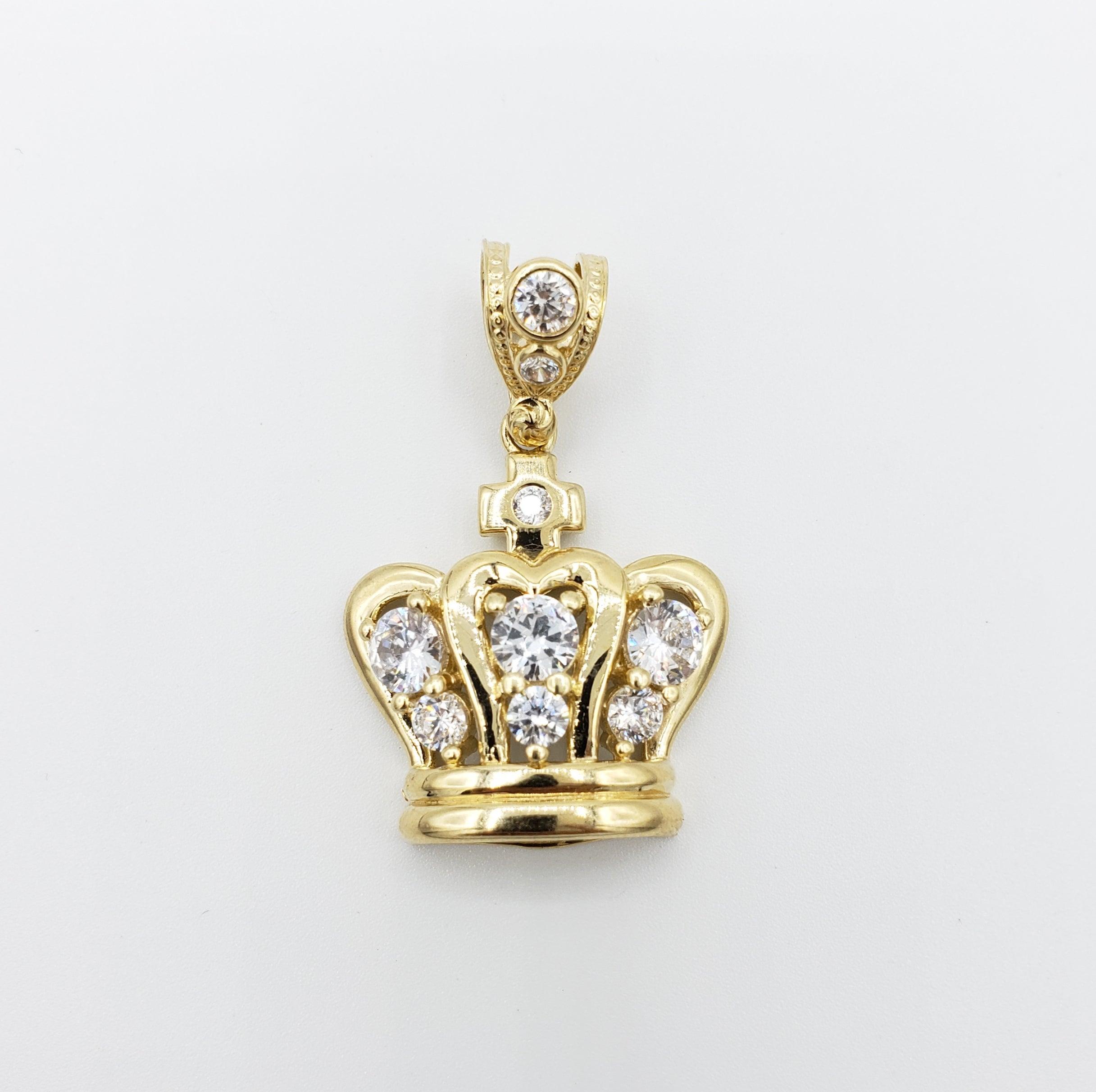 14K Gold- Crown Pendant Fantastic Jewelry NYC