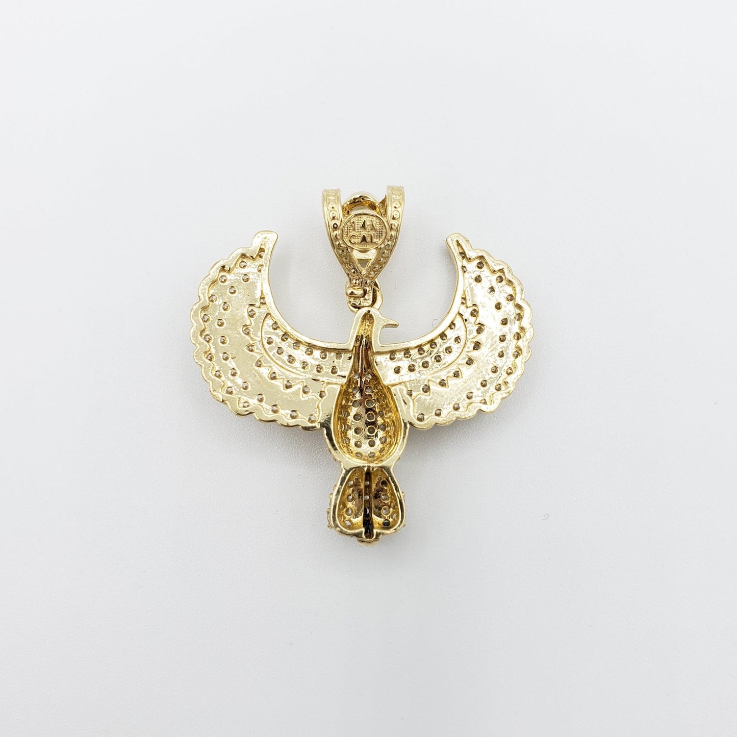 14K Gold- Hawk Pendant