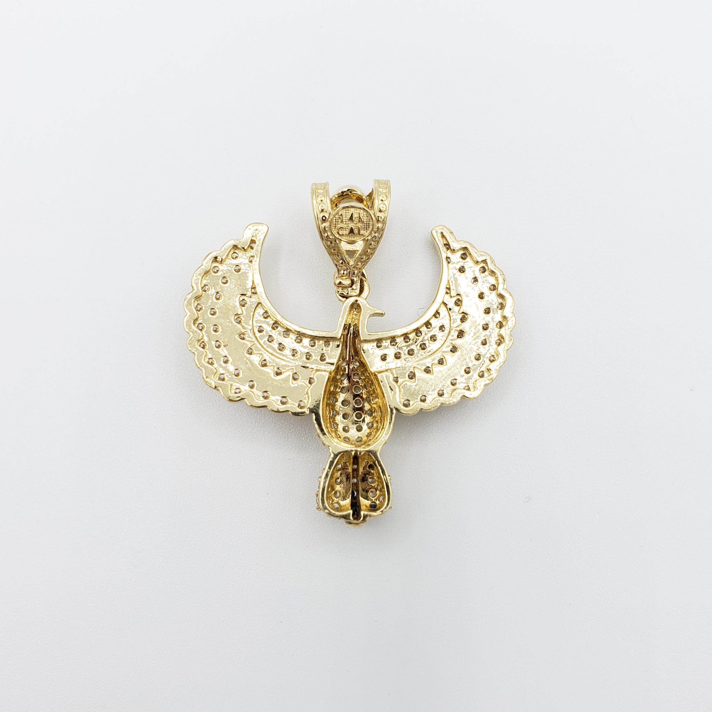 14K Gold- Hawk Pendant Fantastic Jewelry NYC