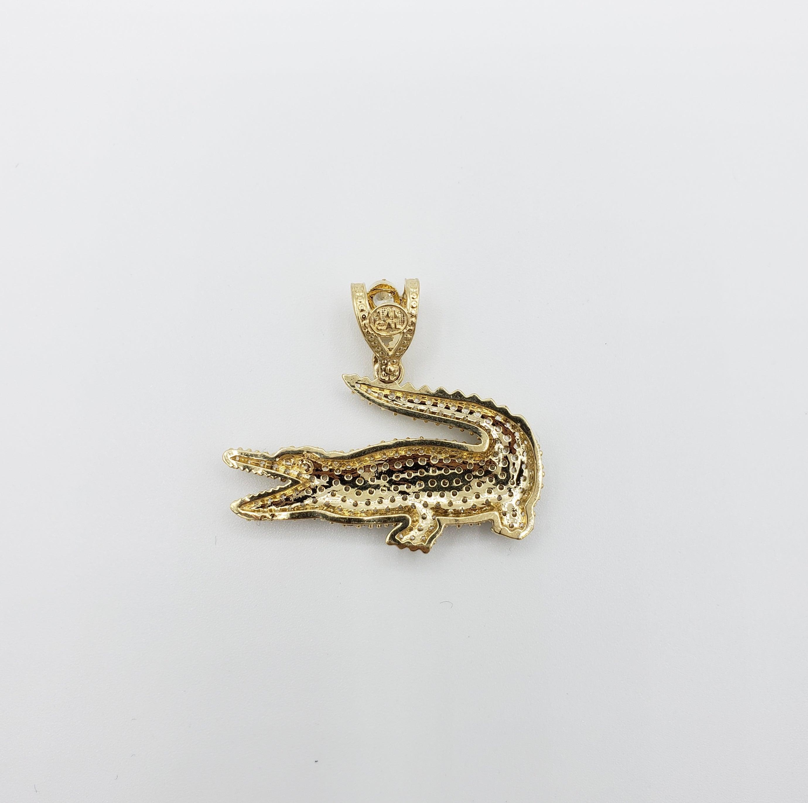 14K Gold- Alligator Pendant Fantastic Jewelry NYC