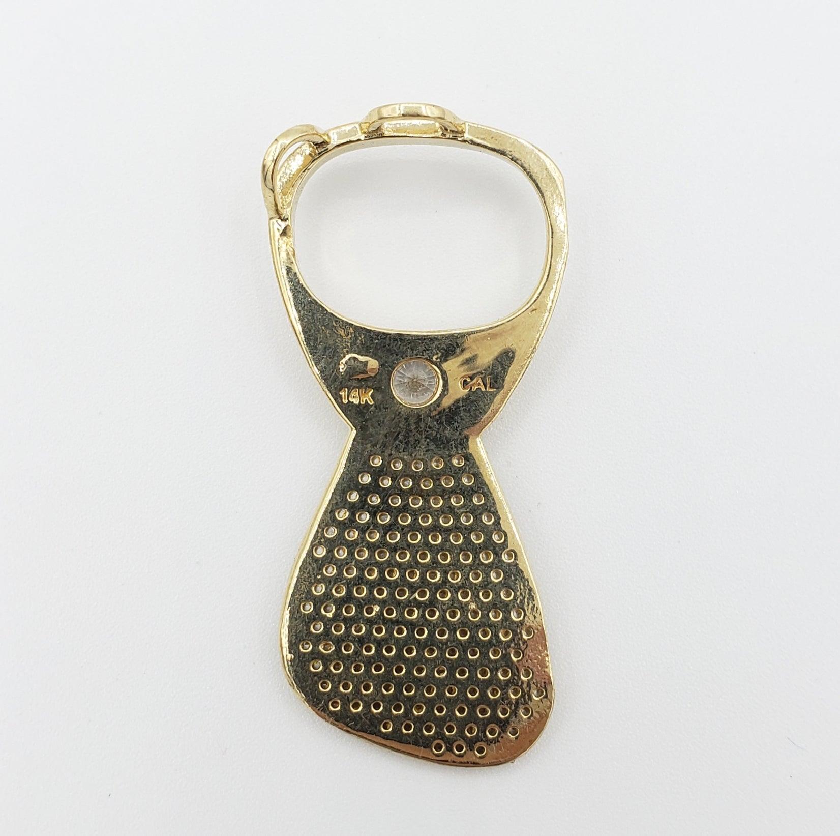 14K Gold- Bottle Opener Pendant Fantastic Jewelry NYC