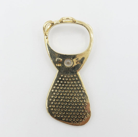 14K Gold- Bottle Opener Pendant