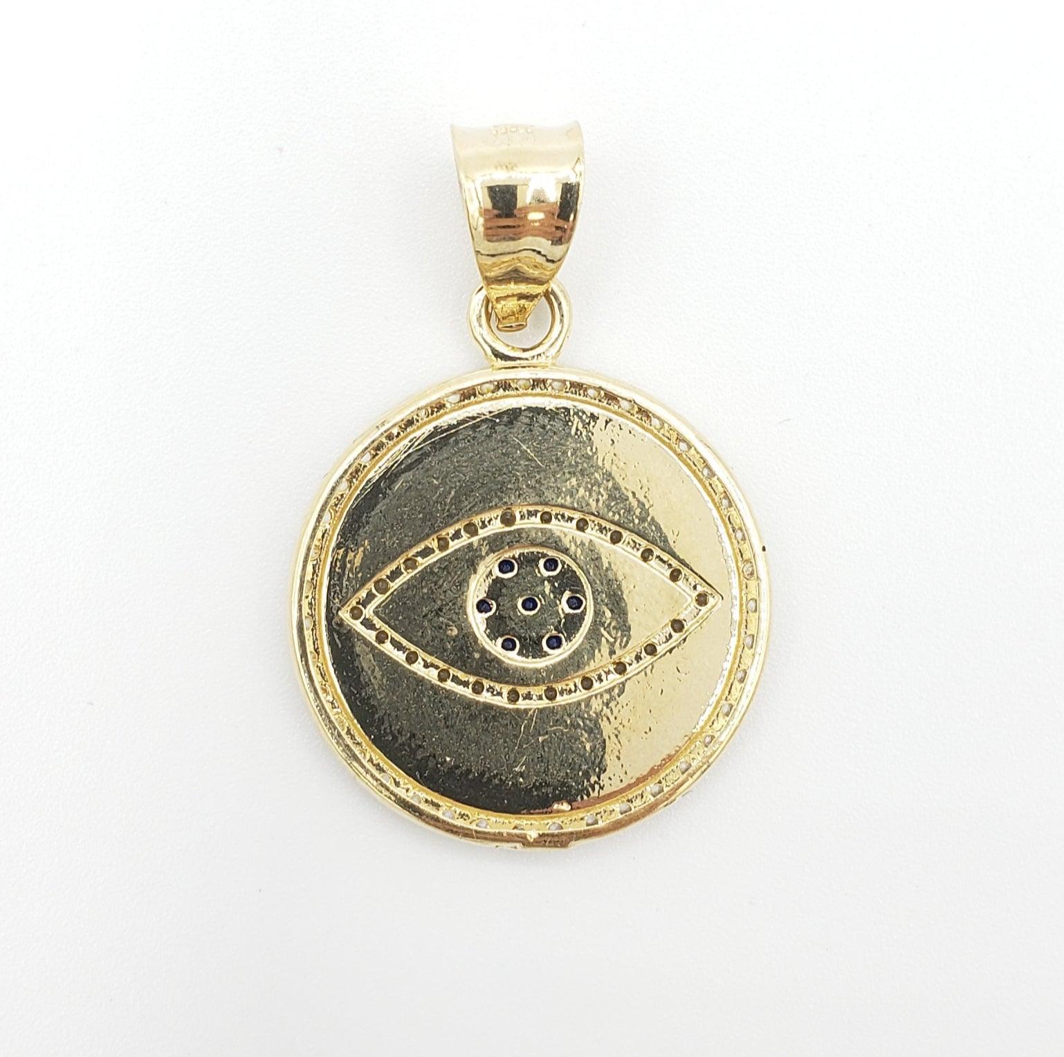14K Gold- Evil Eye Pendant Fantastic Jewelry NYC