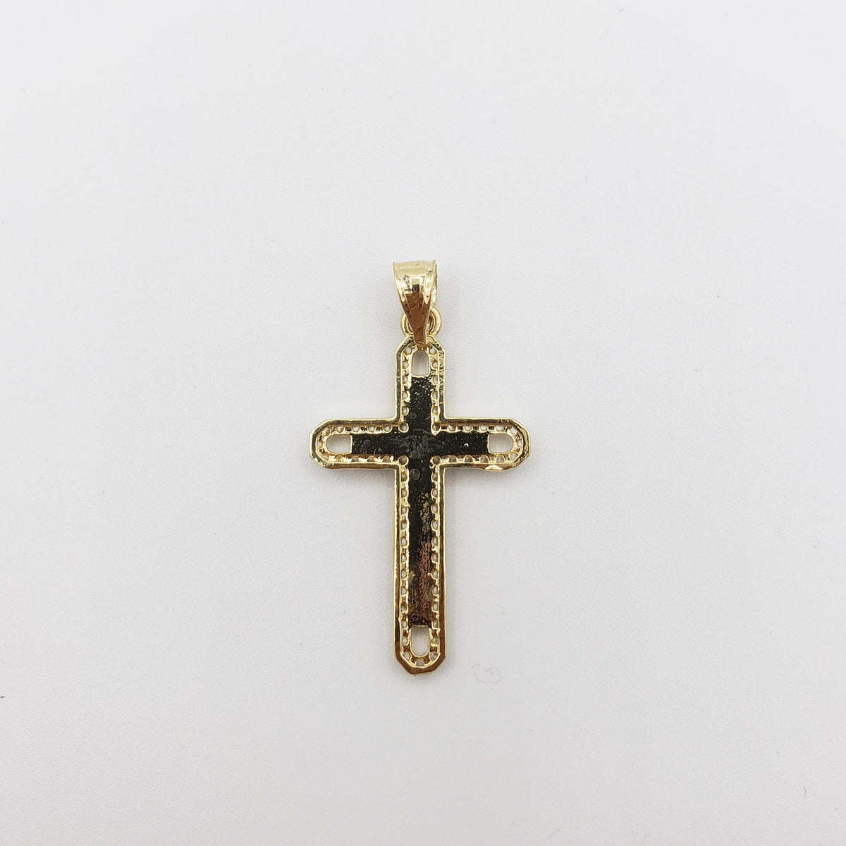 14K Gold- Mini CZ Cross Pendant Fantastic Jewelry NYC