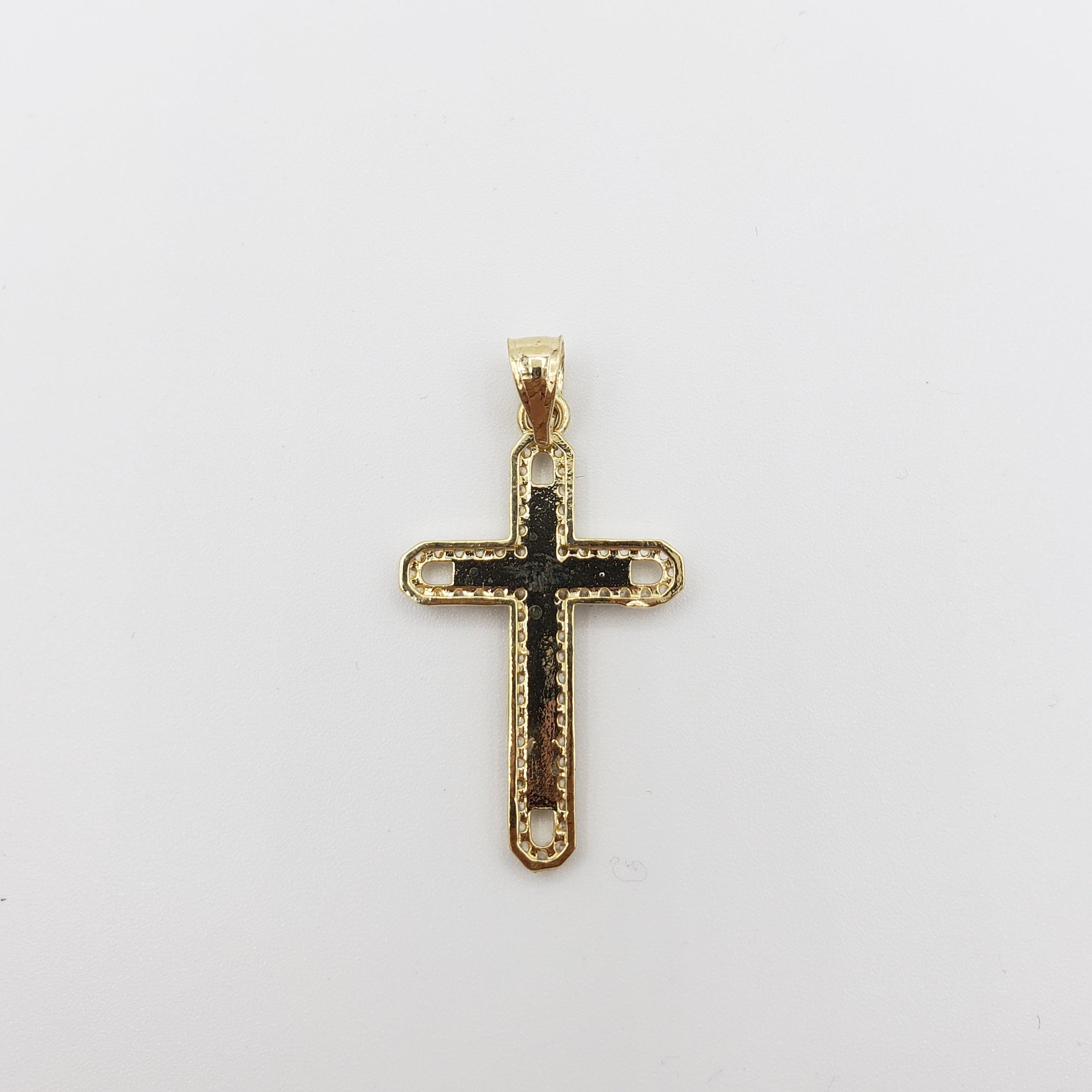 14K Gold- Mini CZ Cross Pendant Fantastic Jewelry NYC