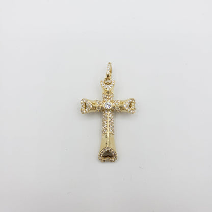 14K Gold- Heart Cross Pendant