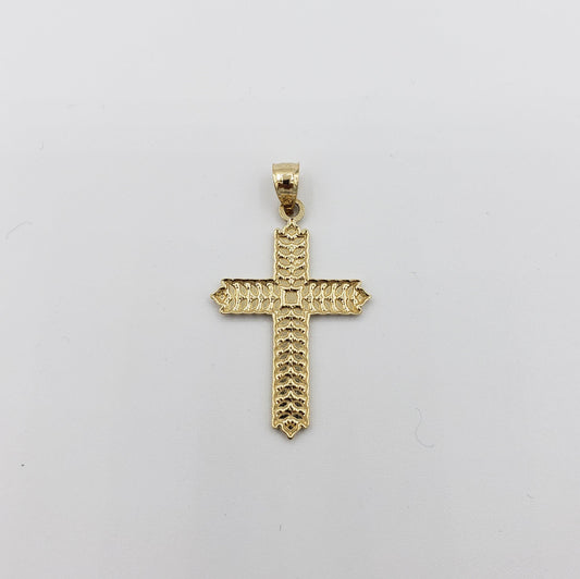 14K Gold- Leaf Cross Pendant