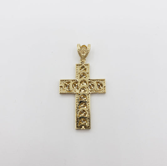 14K Gold- Braided Cross Pendant