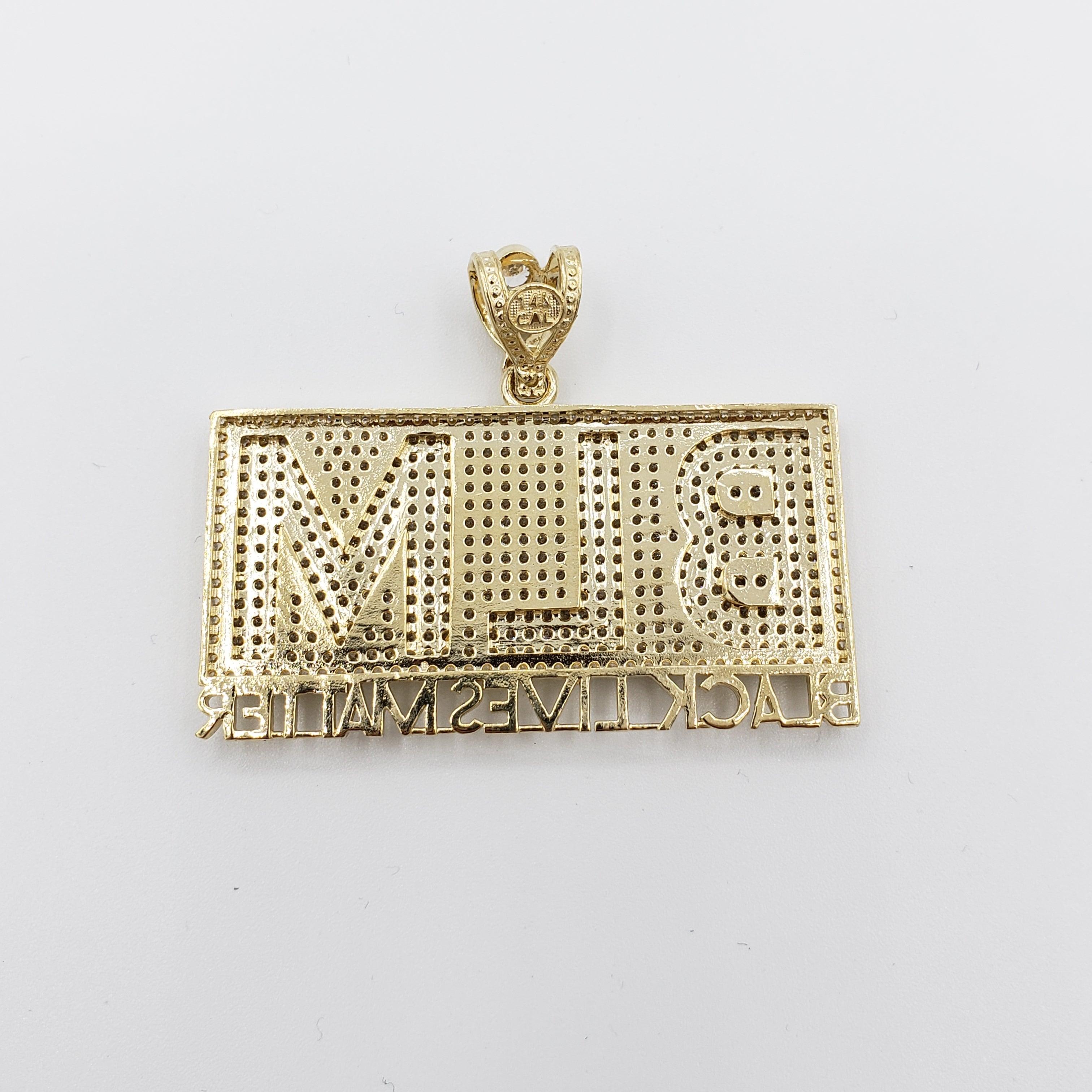 14K Gold- BLM Pendant Fantastic Jewelry NYC