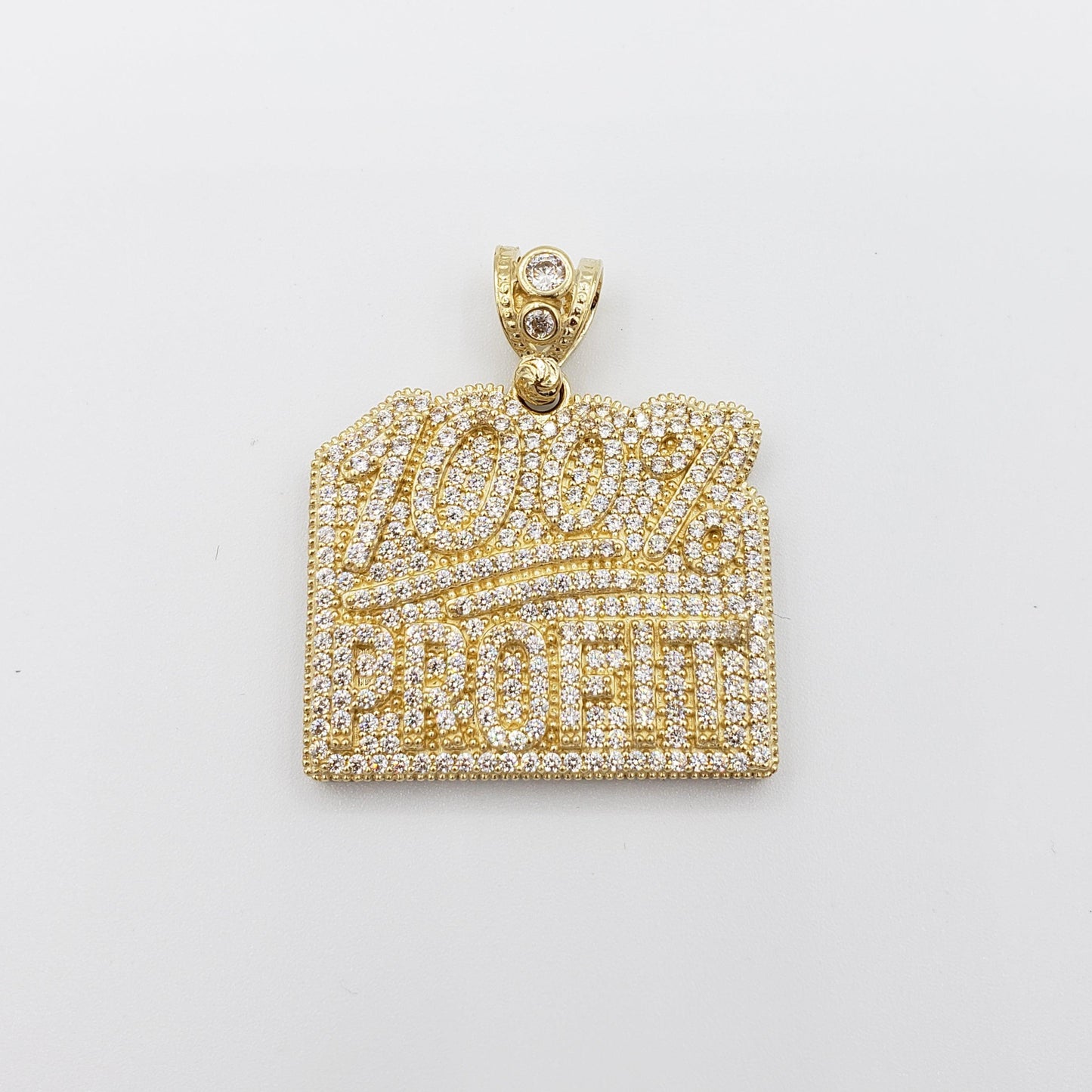 14K Gold- "100% PROFIT" Pendant Fantastic Jewelry NYC