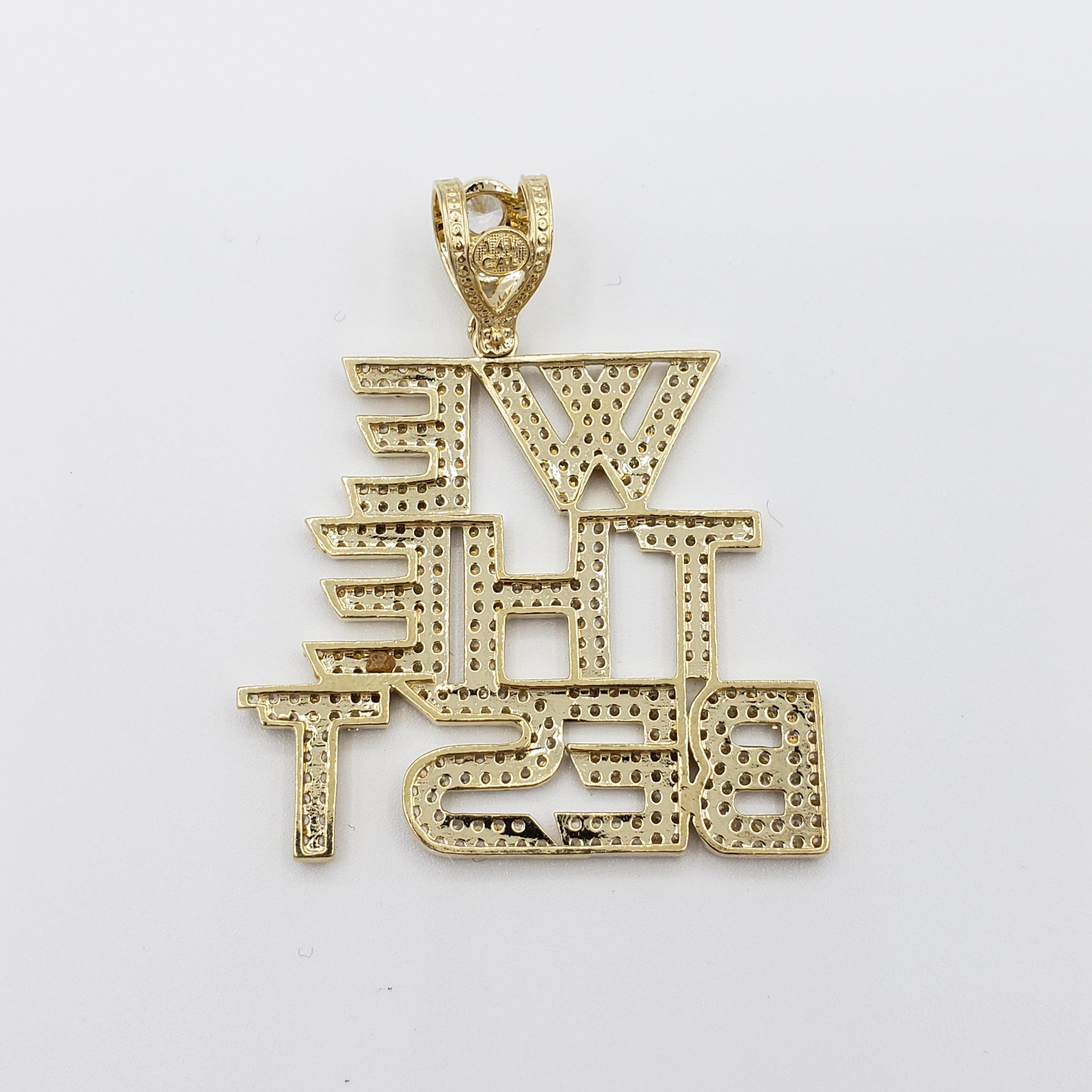 14K Gold- "WE THE BEST" Pendant Fantastic Jewelry NYC