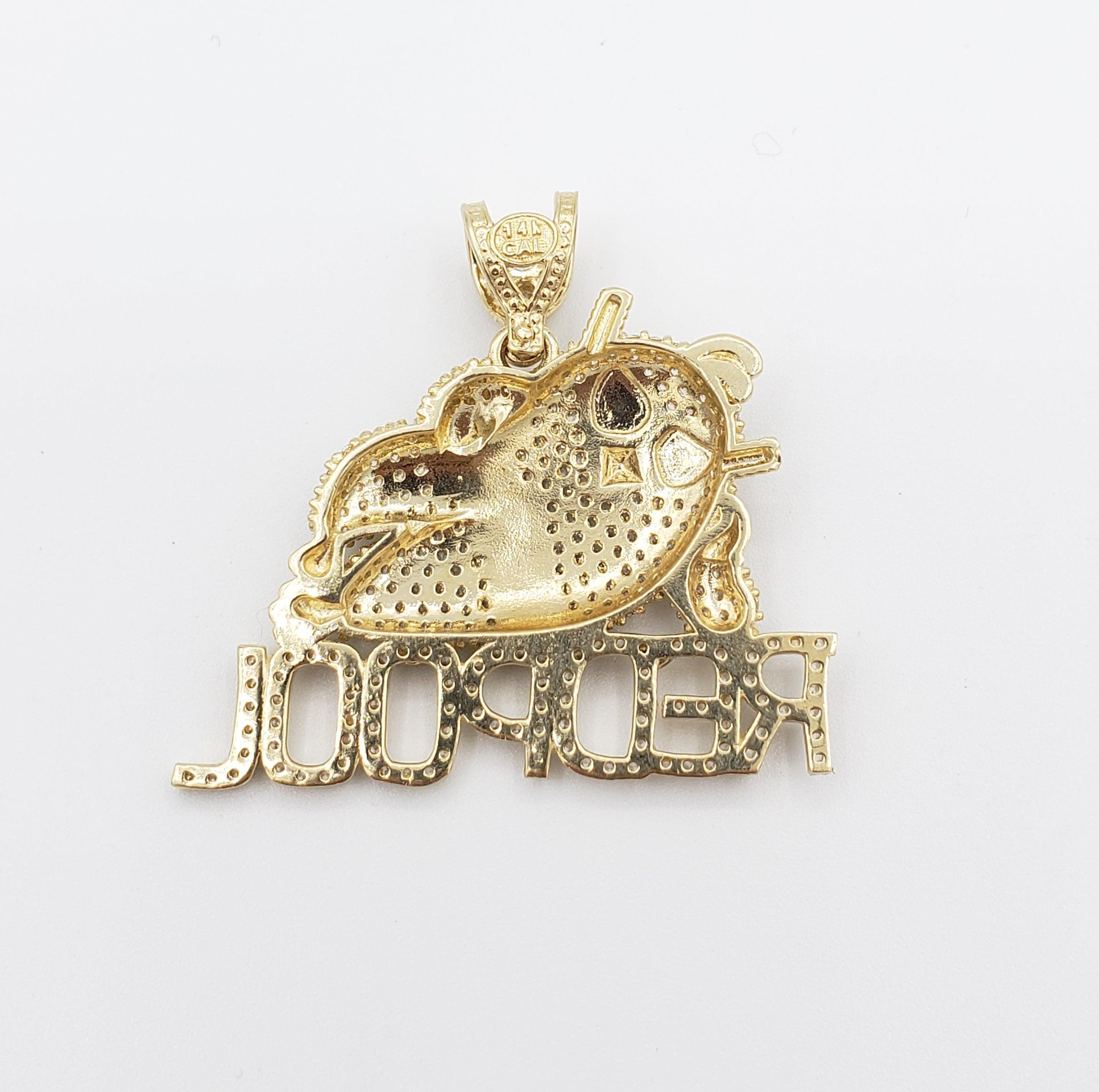 14K Gold- "RED POOL" Pendant Fantastic Jewelry NYC