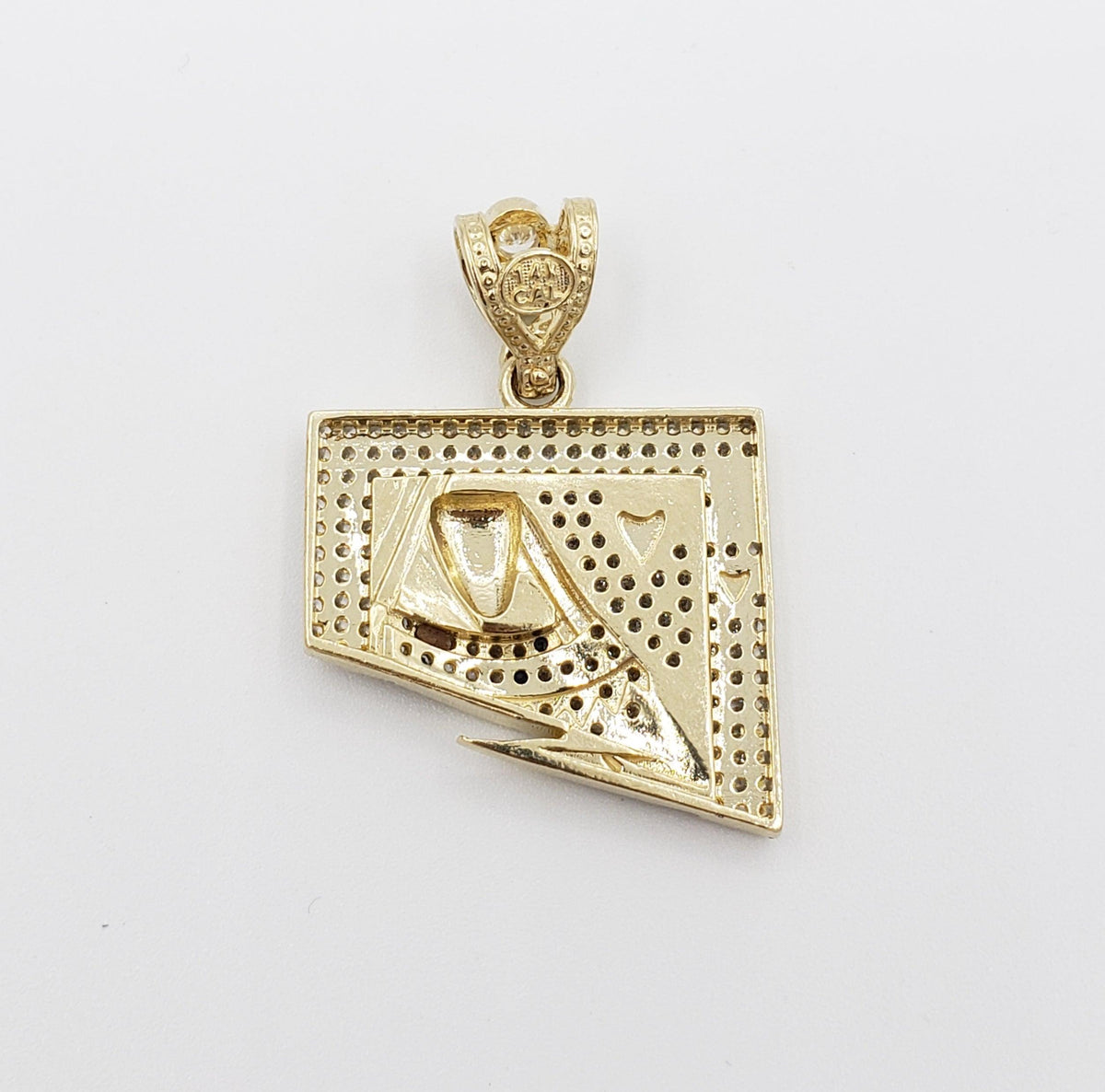 14K Gold- Queen Card Pendant Fantastic Jewelry NYC