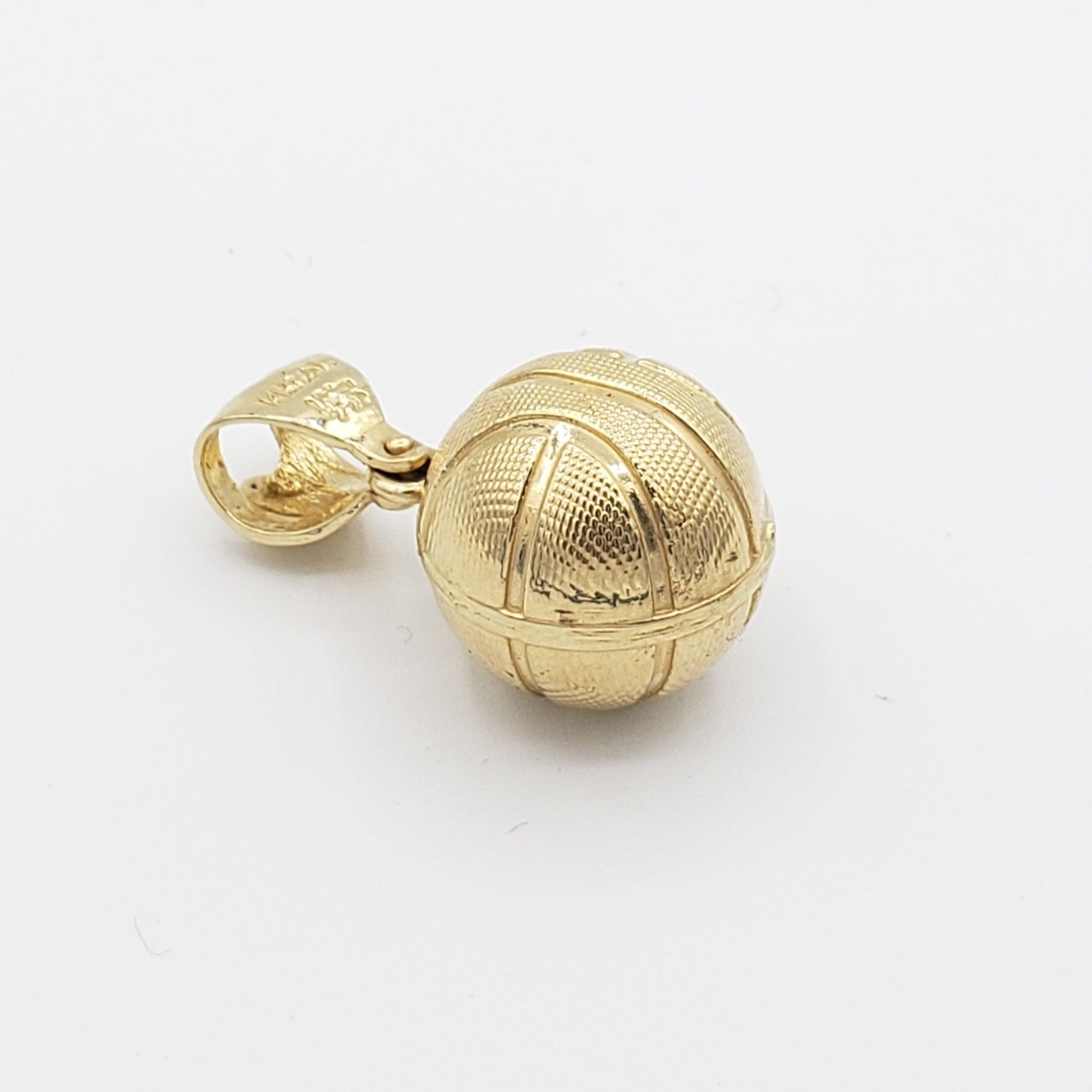 14K Gold- Basketball Pendant Fantastic Jewelry NYC