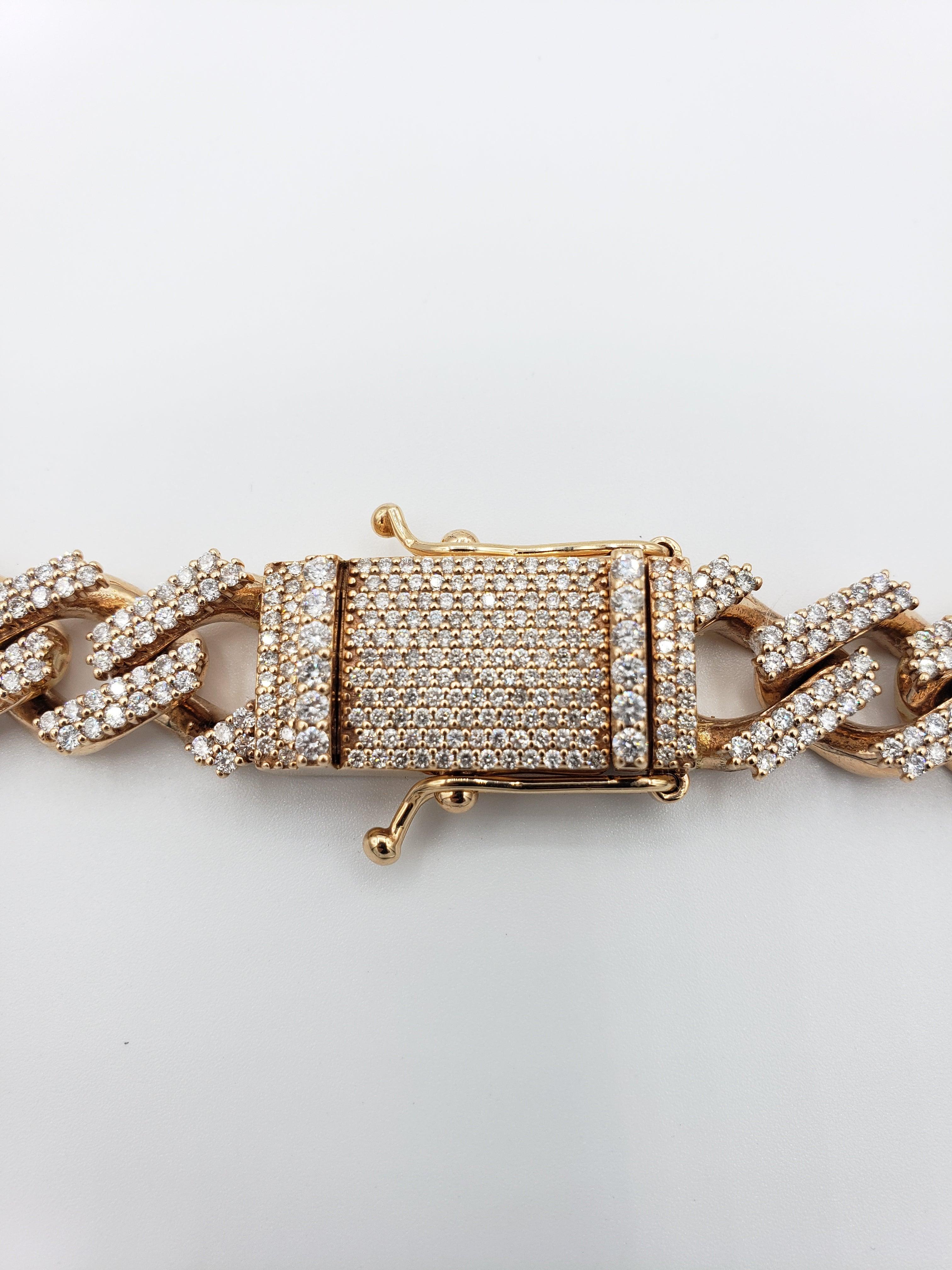14K Gold- Diamond Miami Cuban Rose Gold Chain (301.1 Grams)