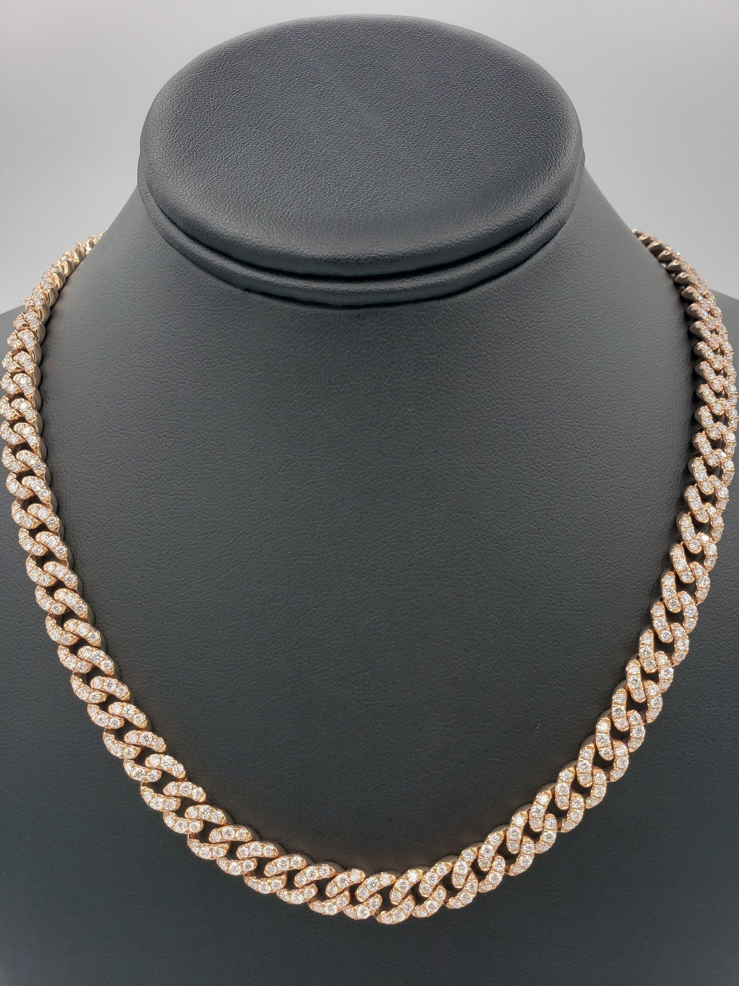 14K Gold- Diamond Miami Cuban Rose Gold Chain (93.3 Grams)