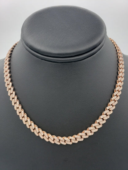 14K Gold- Diamond Miami Cuban Rose Gold Chain (52.1 Grams)