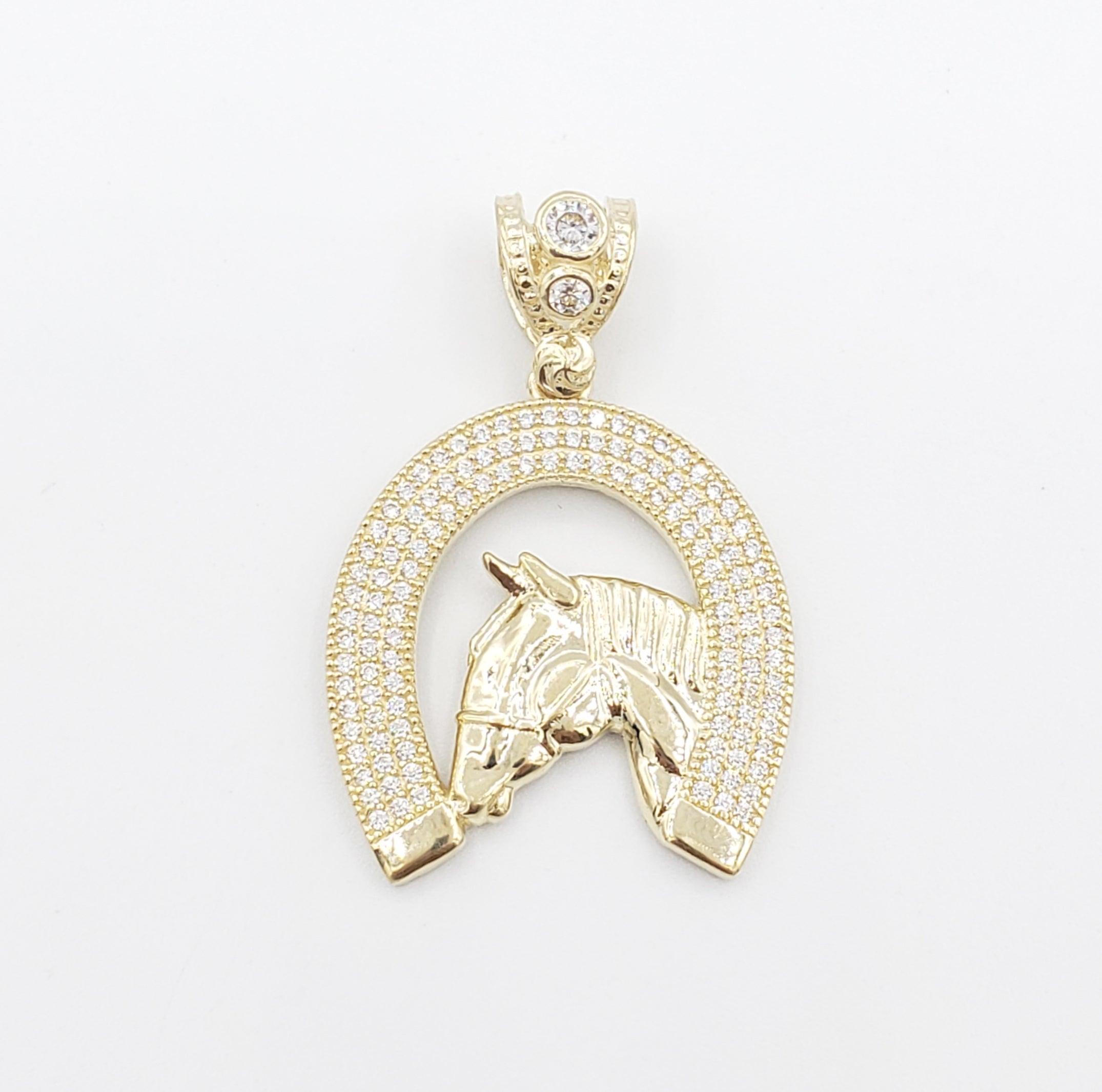 14K Gold- Horseshoe Pendant Fantastic Jewelry NYC