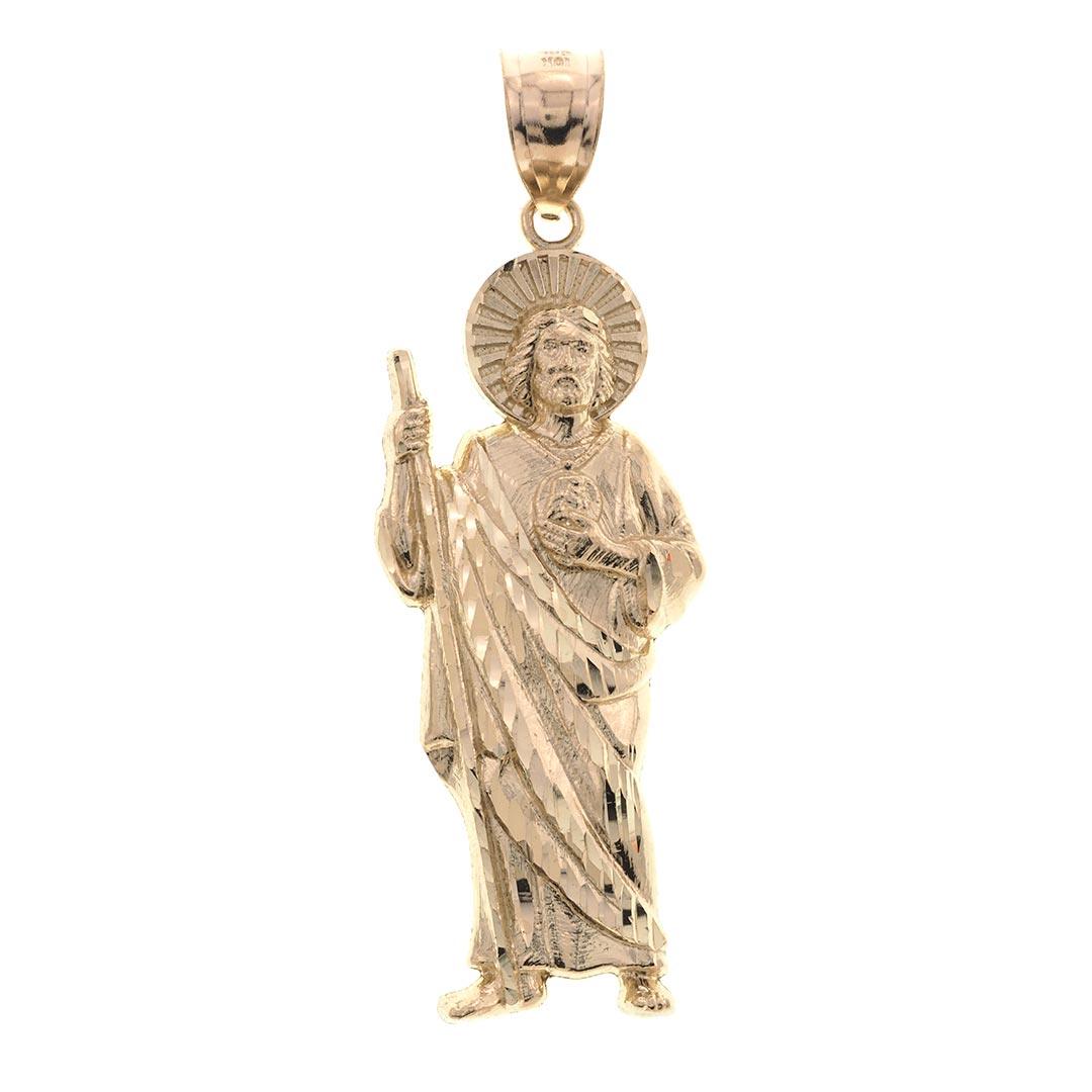 Saint Jude Thaddeus Charm Pendant 10k Gold