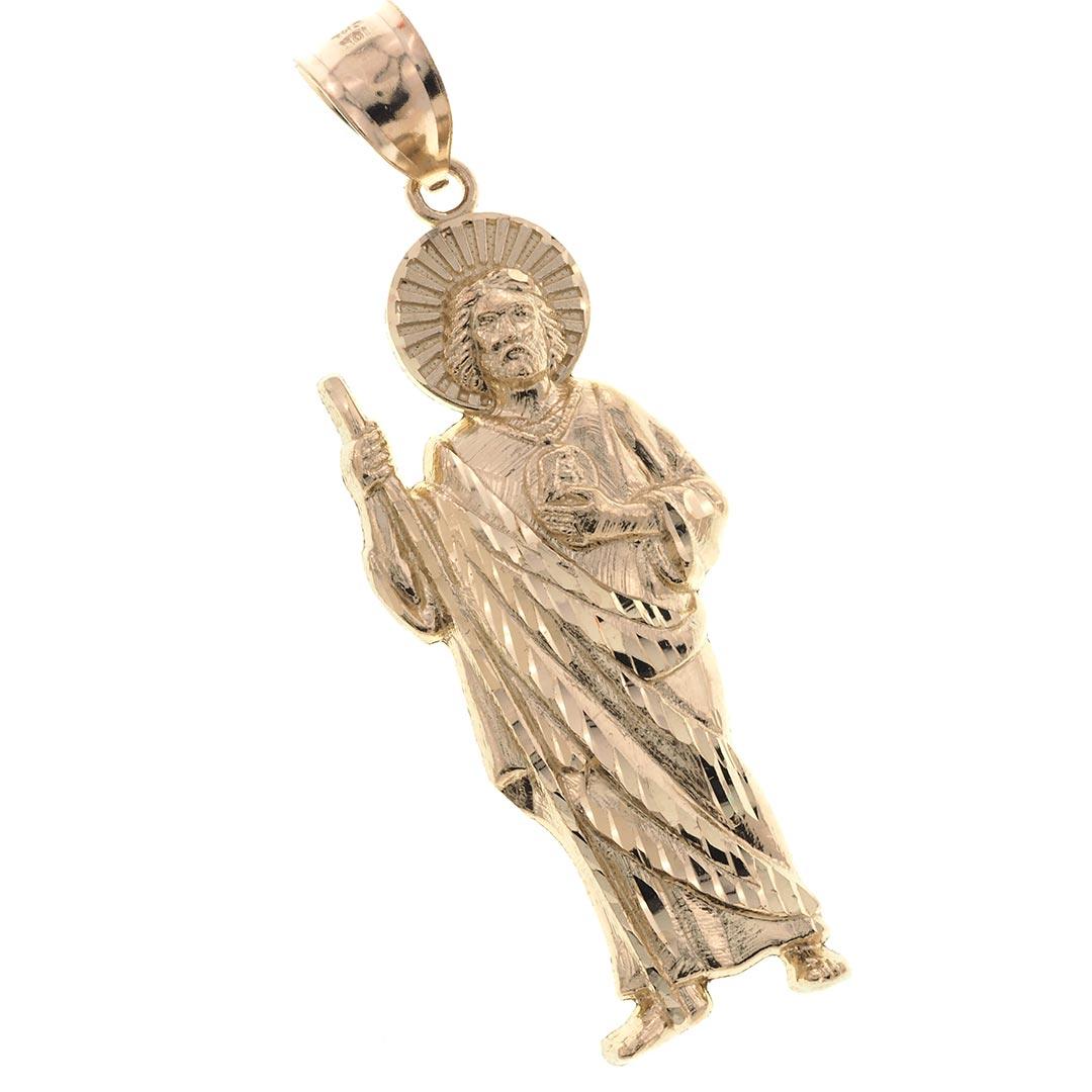 Saint Jude Thaddeus Charm Pendant 10k Gold